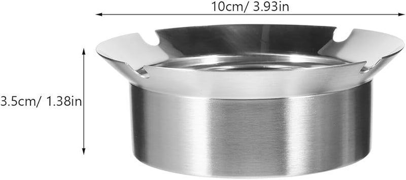 304 Stainless Steel Portable Ashtray Nordic Creative Smoking Tray For Indoor Outdoor Home Office Desktop - Image 2